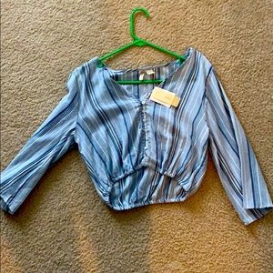 Long sleeve striped top